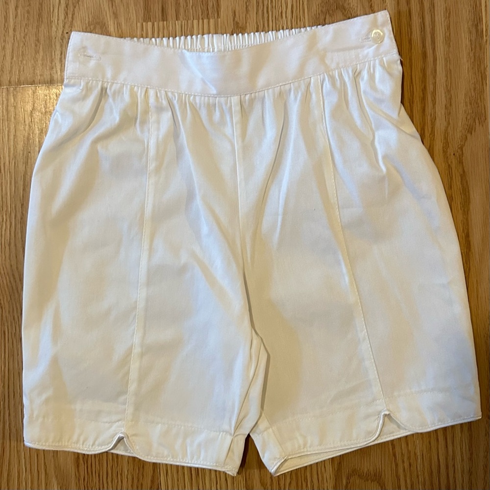 White 100% Cotton Dress Shorts - Size 3 - Great for Christening & Special Events